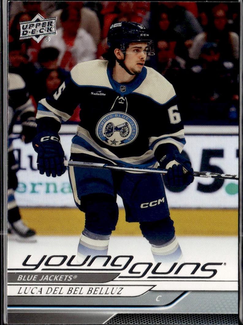 2024-25 Upper Deck Series 1 Hockey Base Young Guns #214 – Luca Del Bel Belluz (Columbus Blue Jackets)