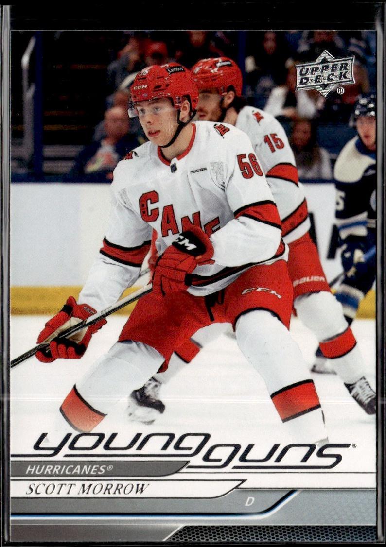 2024-25 Upper Deck Series 1 Hockey Base Young Guns #225 – Scott Morrow (Carolina Hurricanes)