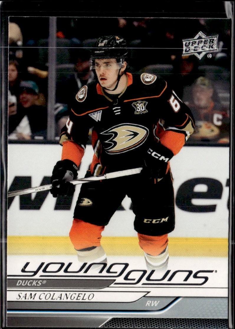 2024-25 Upper Deck Series 1 Hockey Base Young Guns #240 – Sam Colangelo (Anaheim Ducks)