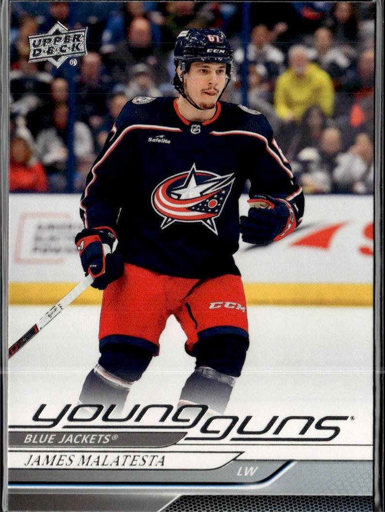 2024-25 Upper Deck Series 1 Hockey Base Young Guns #219 – James Malatesta (Columbus Blue Jackets)