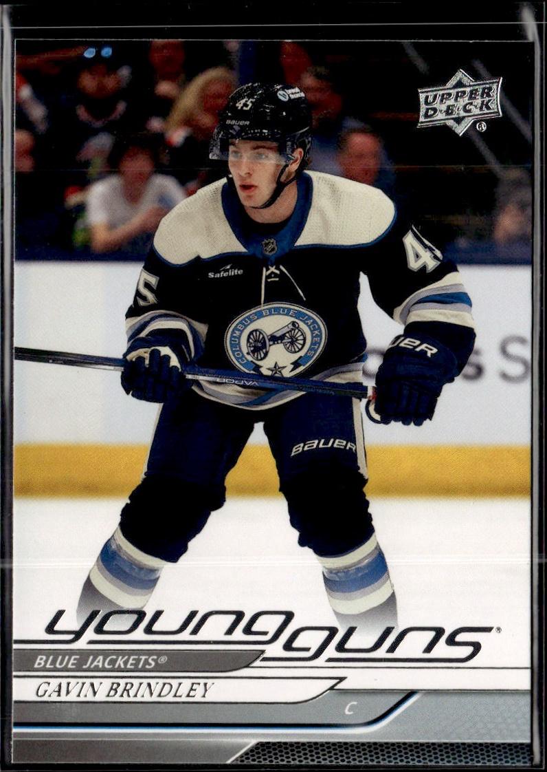 2024-25 Upper Deck Series 1 Hockey Base Young Guns #207 – Gavin Brindley (Columbus Blue Jackets)
