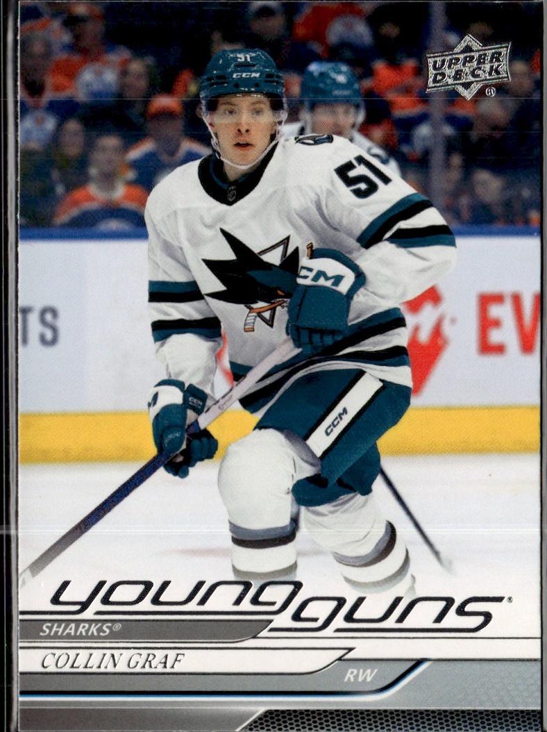 2024-25 Upper Deck Series 1 Hockey Base Young Guns #223 – Collin Graf (San Jose Sharks)
