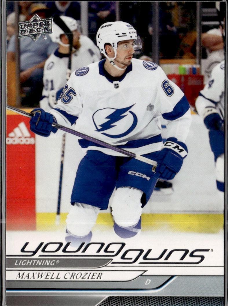 2024-25 Upper Deck Series 1 Hockey Base Young Guns #218 – Maxwell Crozier (Tampa Bay Lightning)