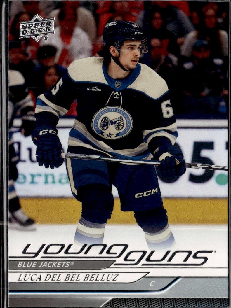 2024-25 Upper Deck Series 1 Hockey Base Young Guns #214 – Luca Del Bel Belluz (Columbus Blue Jackets)