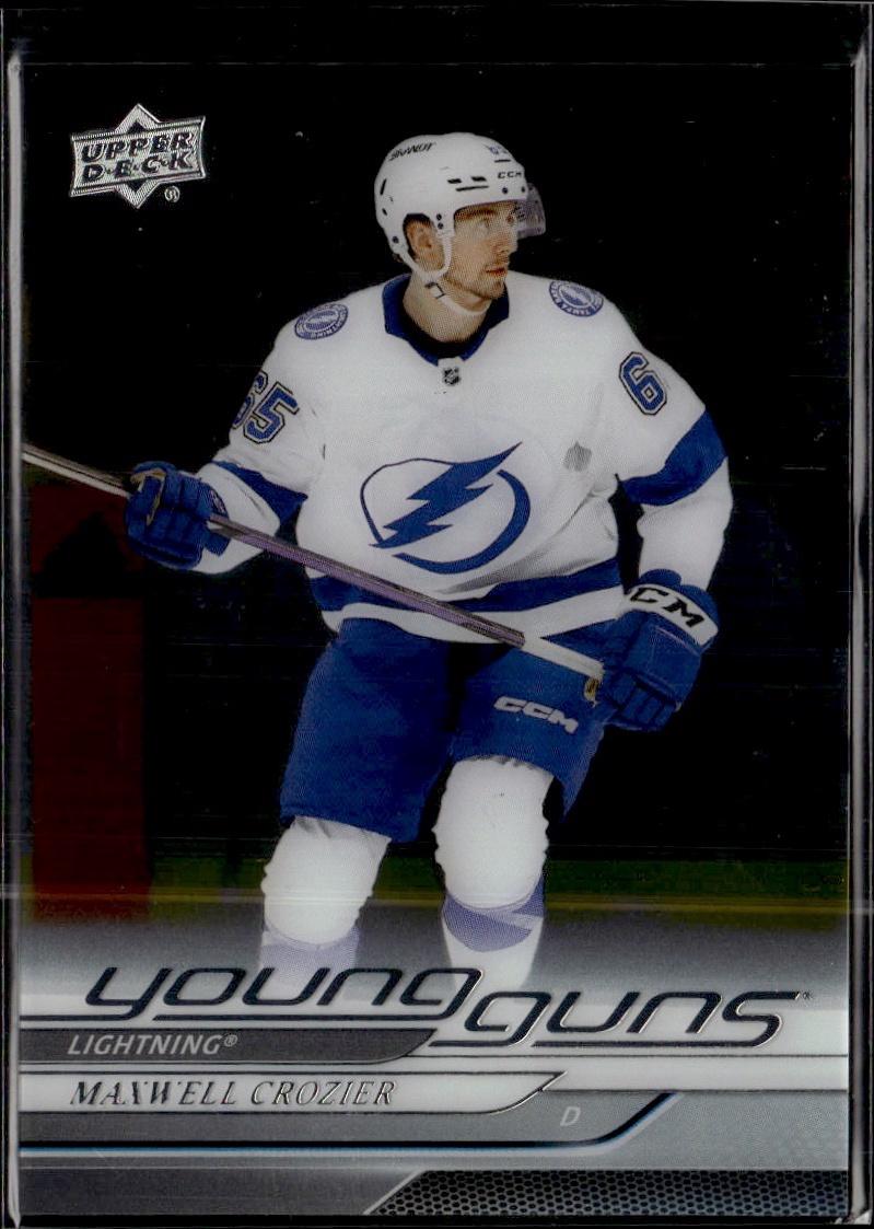 2024-25 Upper Deck Series 1 Hockey Base Young Guns Clear Cut #218 – Maxwell Crozier (Tampa Bay Lightning)