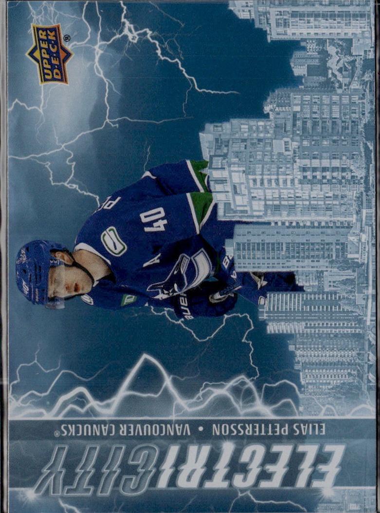 2024-25 Upper Deck Series 2 Hockey ElectriCITY #EC-12 Vancouver Canucks (Elias Pettersson)