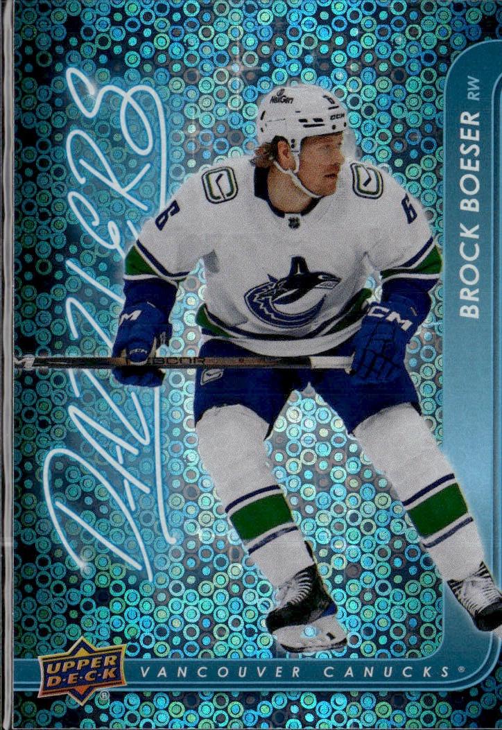 2024-25 Upper Deck Series 2 Hockey Dazzlers Blue #DZ-71 Vancouver Canucks (Brock Boeser)