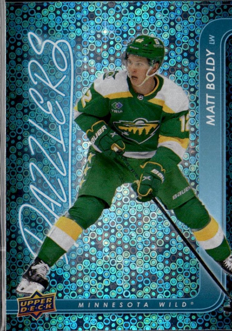 2024-25 Upper Deck Series 2 Hockey Dazzlers Blue #DZ-100 Minnesota Wild (Matt Boldy)