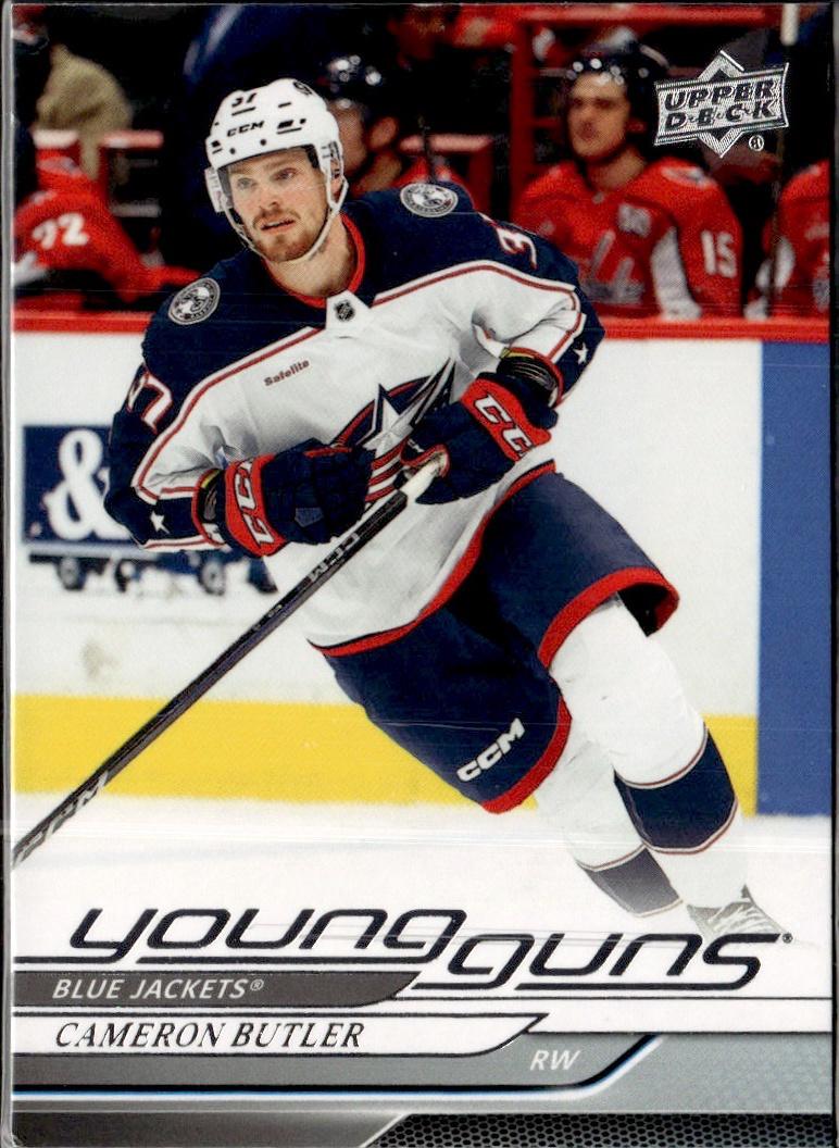 2023-24 Upper Deck Extended Series Hockey Base Young Guns #455 – Cameron Butler (Columbus Blue Jackets)