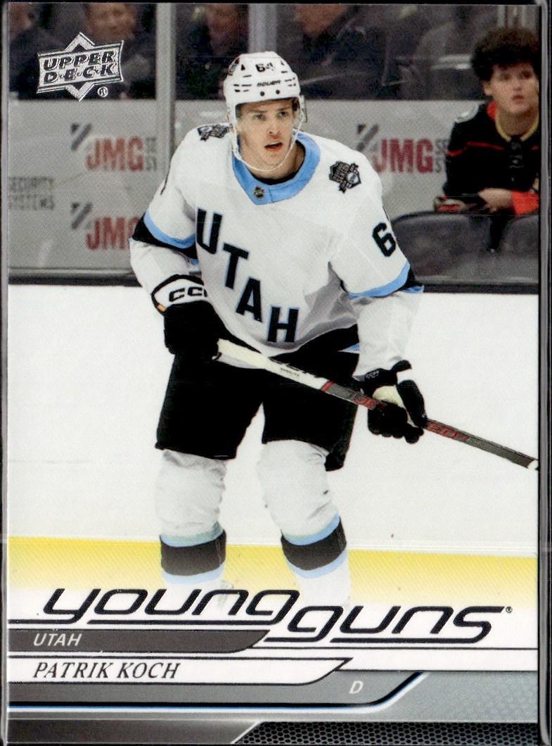 2023-24 Upper Deck Extended Series Hockey Base Young Guns #453 – Patrik Koch (Utah Hockey Club)