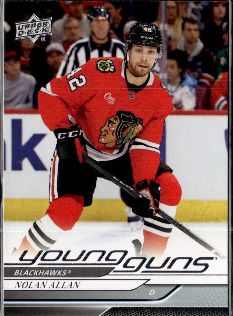 2023-24 Upper Deck Extended Series Hockey Base Young Guns #491 – Nolan Allan (Chicago Blackhawks)