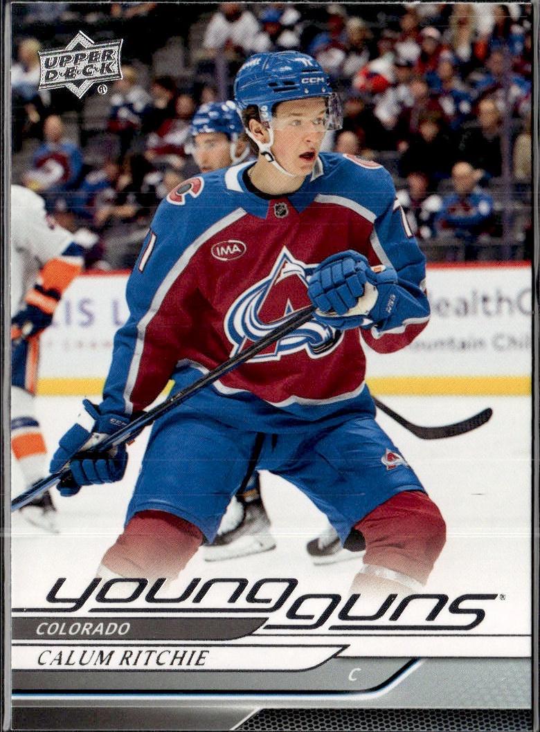 2023-24 Upper Deck Extended Series Hockey Base Young Guns #477 – Calum Ritchie (Colorado Avalanche)