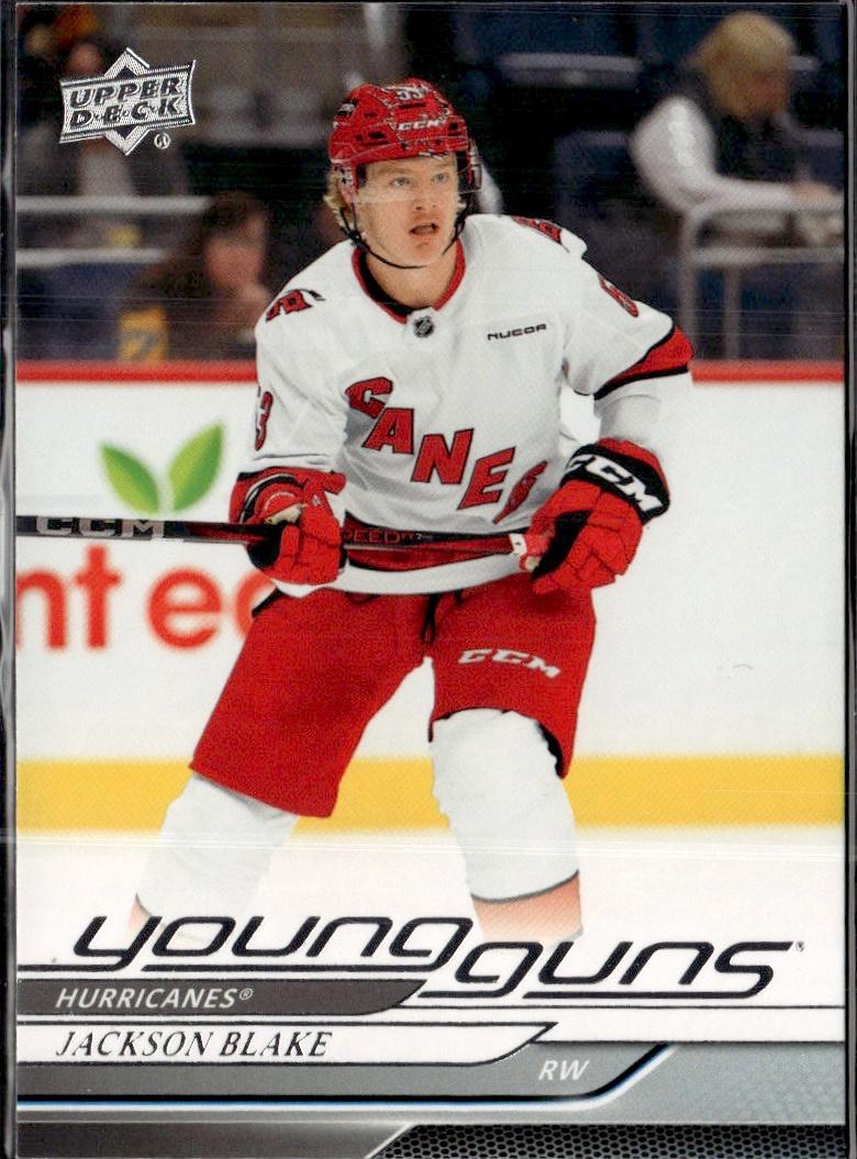 2024-25 Upper Deck Extended Series Hockey Base Young Guns #470 – Jackson Blake (Carolina Hurricanes)