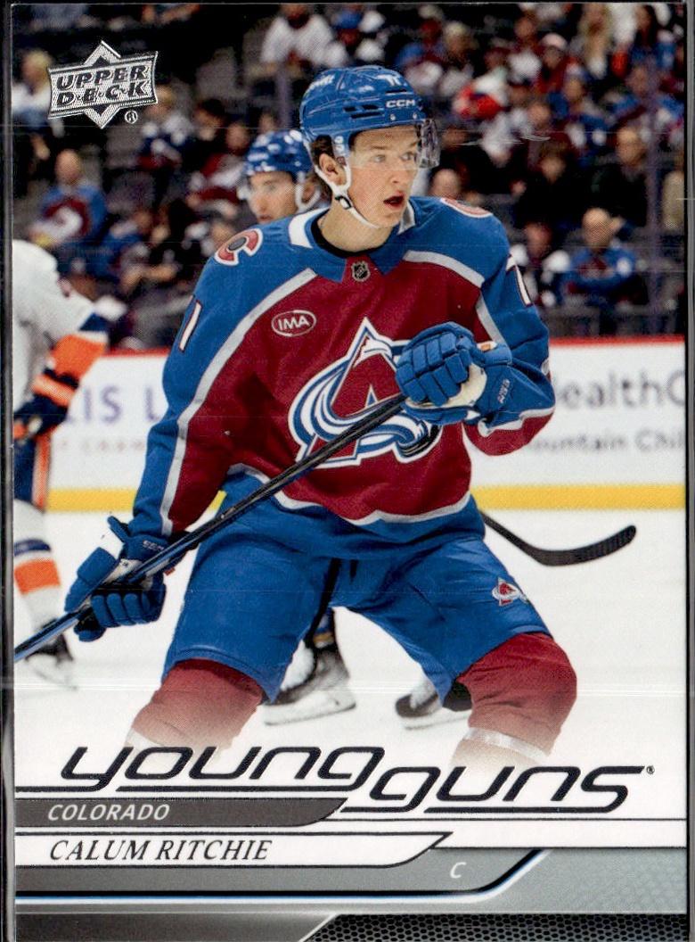 2023-24 Upper Deck Extended Series Hockey Base Young Guns #477 – Calum Ritchie (Colorado Avalanche)