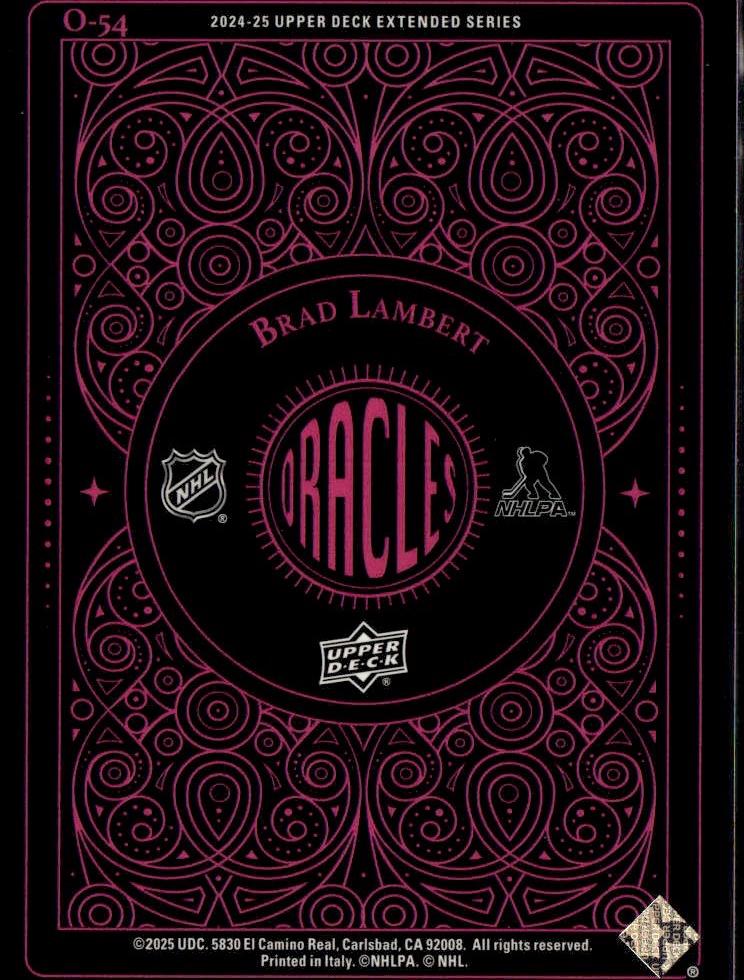 2024-25 Upper Deck Extended Series Hockey Oracles #O-54 Winnipeg Jets (Brad Lambert)