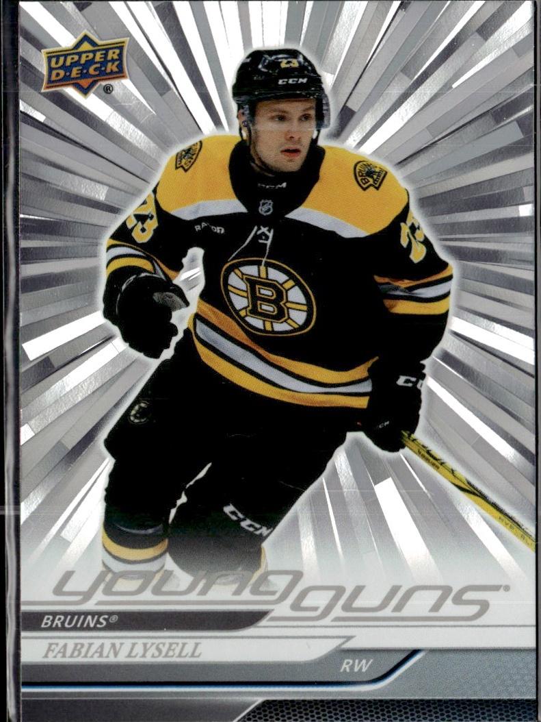 2024-25 Upper Deck Extended Series Hockey Base Young Guns Outburst Silver #721 Boston Bruins (Fabian Lysell)