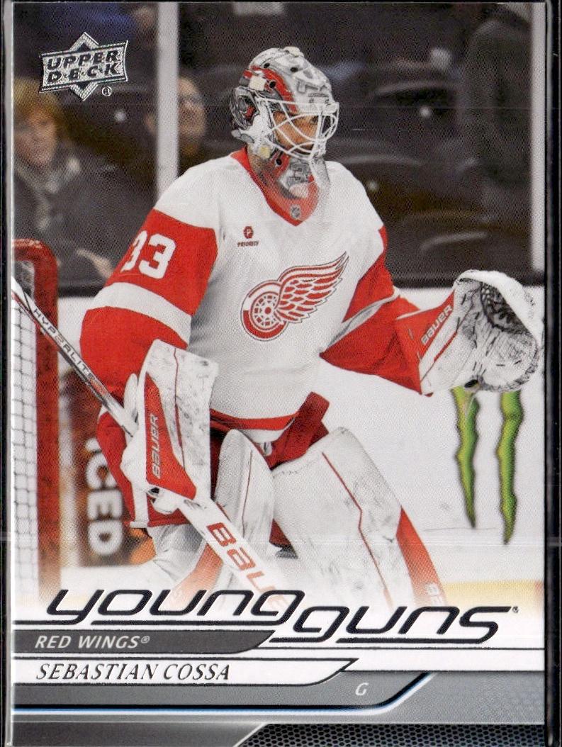 2024-25 Upper Deck Extended Series Hockey Base Young Guns Deluxe #/250 #708 Detroit Red Wings (Sebastian Cossa)