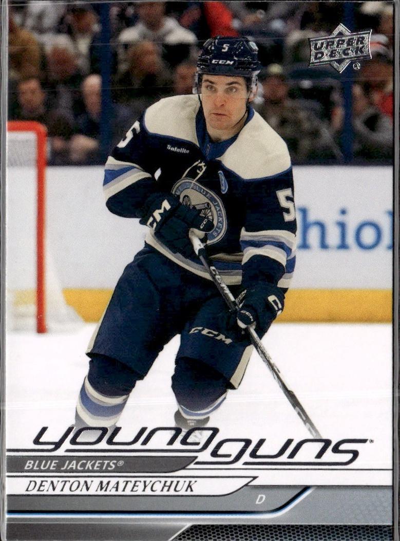 2024-25 Upper Deck Extended Series Hockey Base Young Guns #710 Columbus Blue Jackets (Denton Mateychuk)