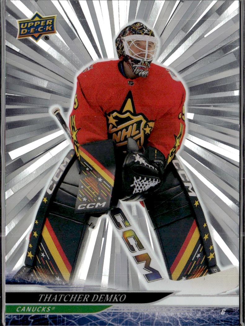 2024-25 Upper Deck Extended Series Hockey Base Outburst Silver #690 Vancouver Canucks (Thatcher Demko)