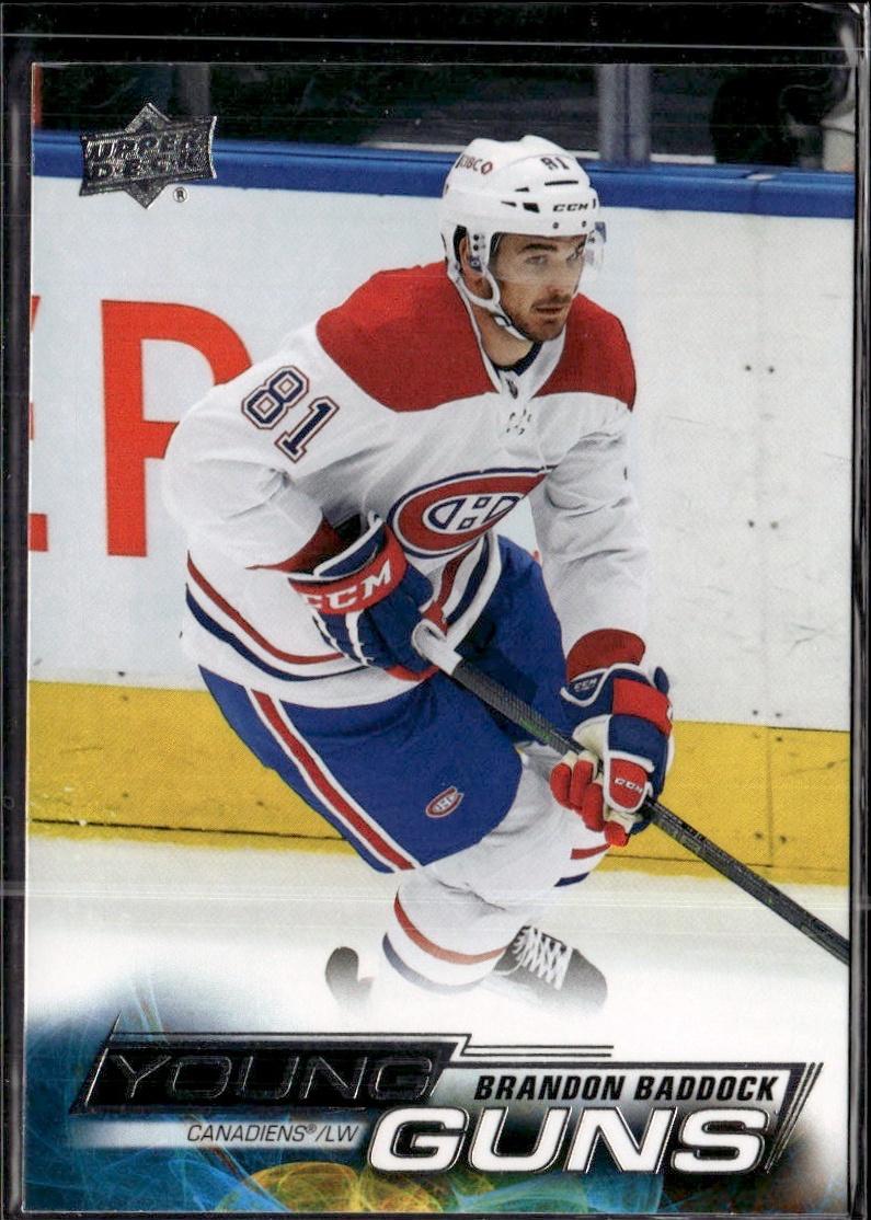 2022-23 Upper Deck Series 2 Hockey Base Young Guns #460 Montreal Canadiens (Brandon Baddock)