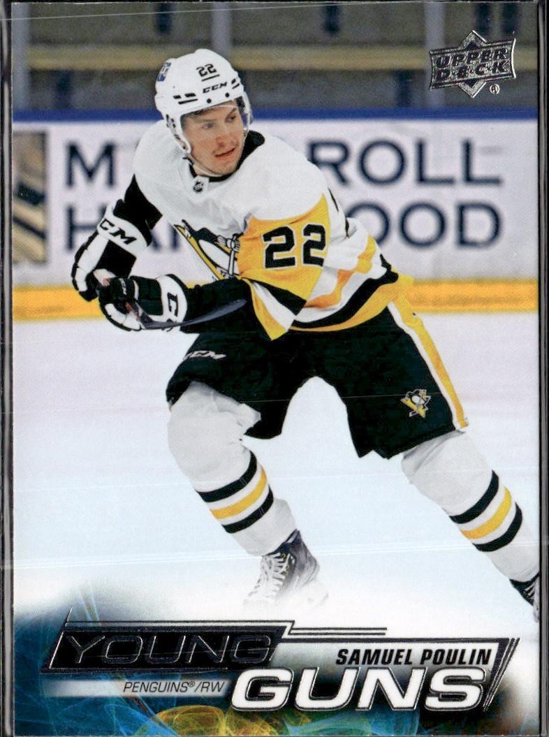 2022-23 Upper Deck Series 2 Hockey Base Young Guns #453 Pittsburgh Penguins (Samuel Poulin)