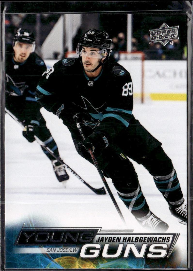 2022-23 Upper Deck Series 2 Hockey Base Young Guns #456 San Jose Sharks (Jayden Halbgewachs)