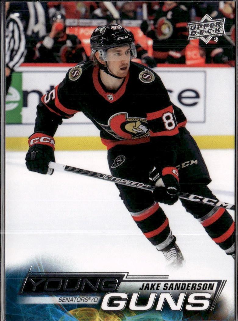 2022-23 Upper Deck Series 2 Hockey Base Young Guns #466 Ottawa Senators (Jake Sanderson)
