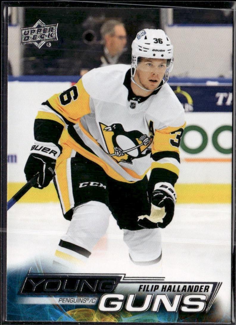 2022-23 Upper Deck Series 2 Hockey Base Young Guns #477 Pittsburgh Penguins (Filip Hallander)