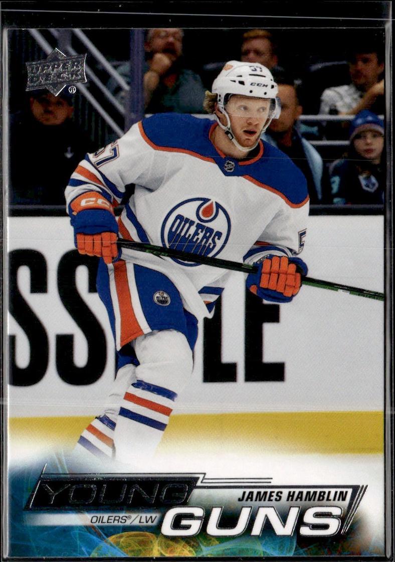 2022-23 Upper Deck Extended Series Hockey Base Young Guns #715 Edmonton Oilers (James Hamblin)