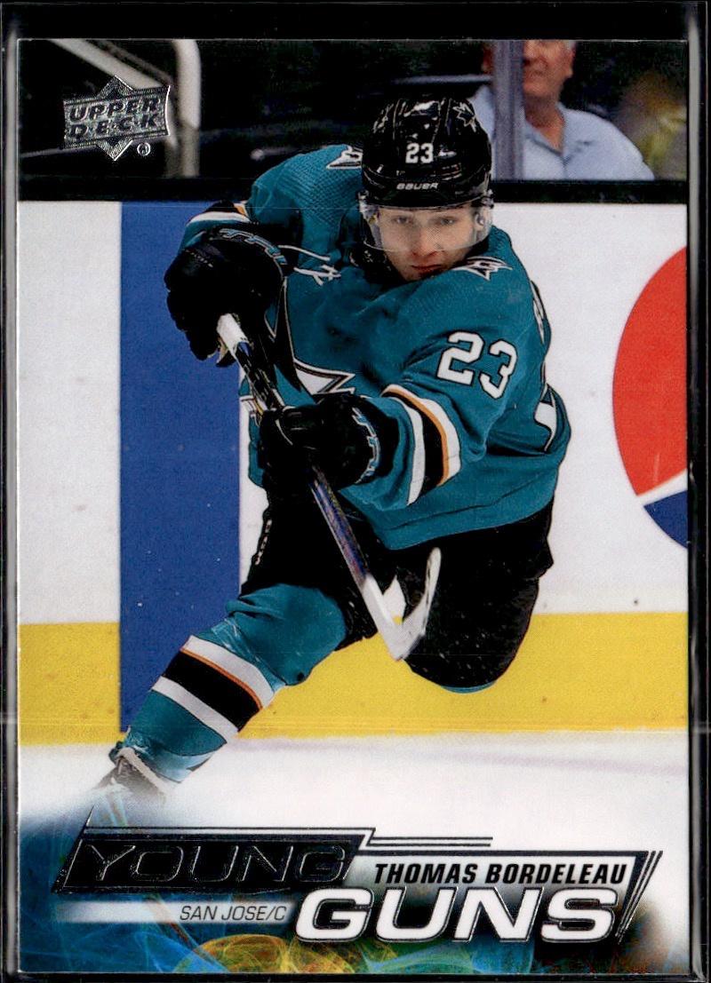 2022-23 Upper Deck Series 1 Hockey Base Young Guns #210 San Jose Sharks (Thomas Bordeleau)