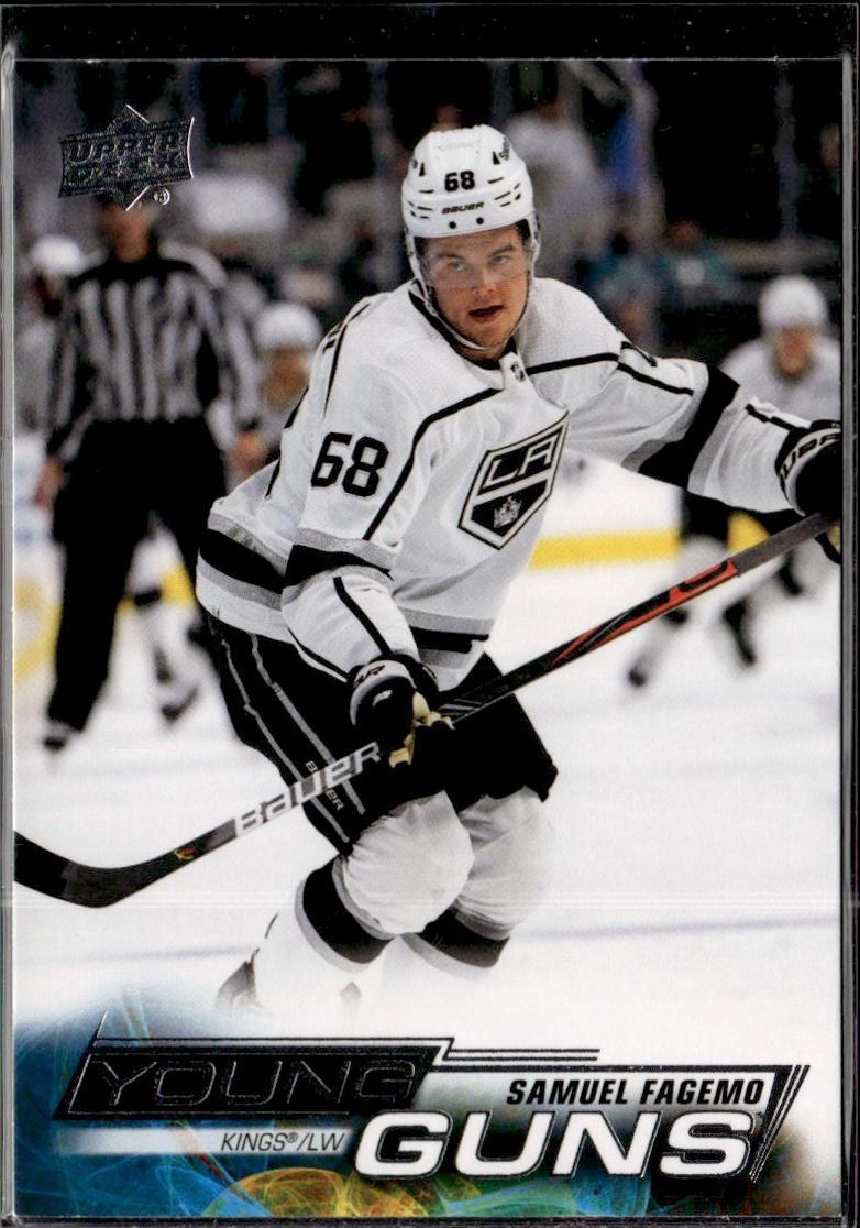 2022-23 Upper Deck Series 1 Hockey Base Young Guns #211 Los Angeles Kings (Samuel Fagemo)