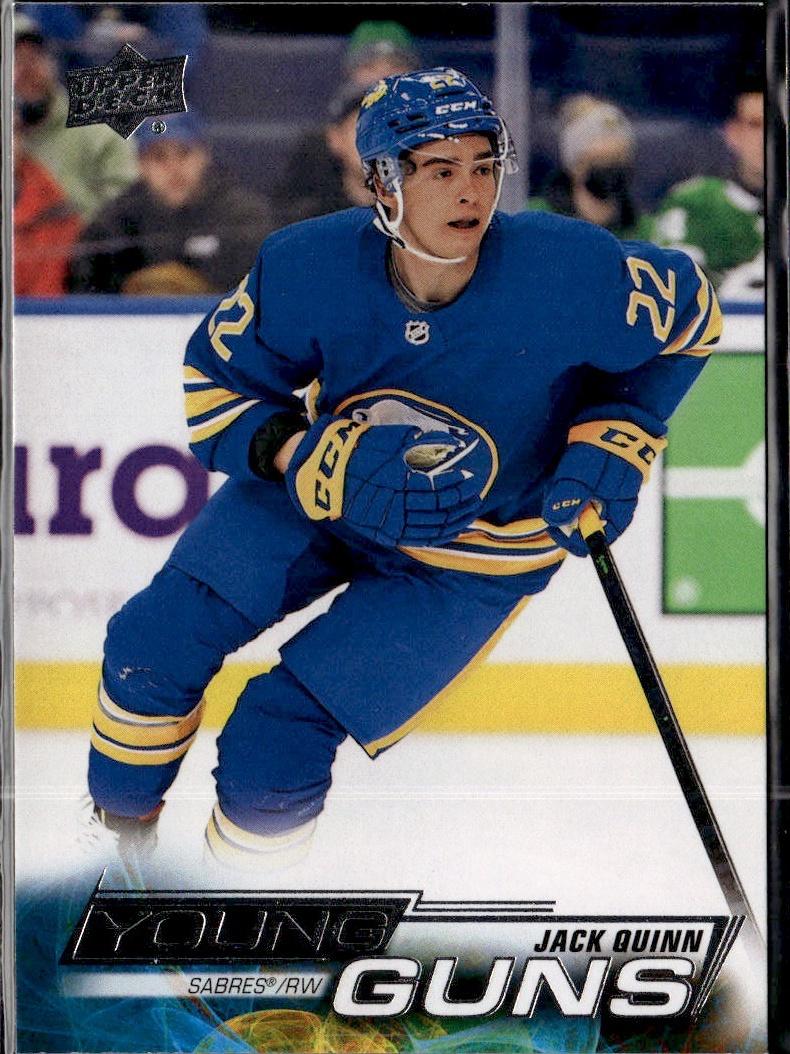 2022-23 Upper Deck Series 1 Hockey Base Young Guns #204 Buffalo Sabres (Jack Quinn)