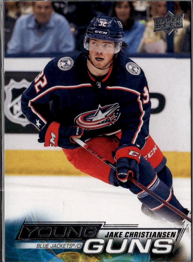 2022-23 Upper Deck Series 1 Hockey Base Young Guns #221 Columbus Blue Jackets (Jake Christiansen)