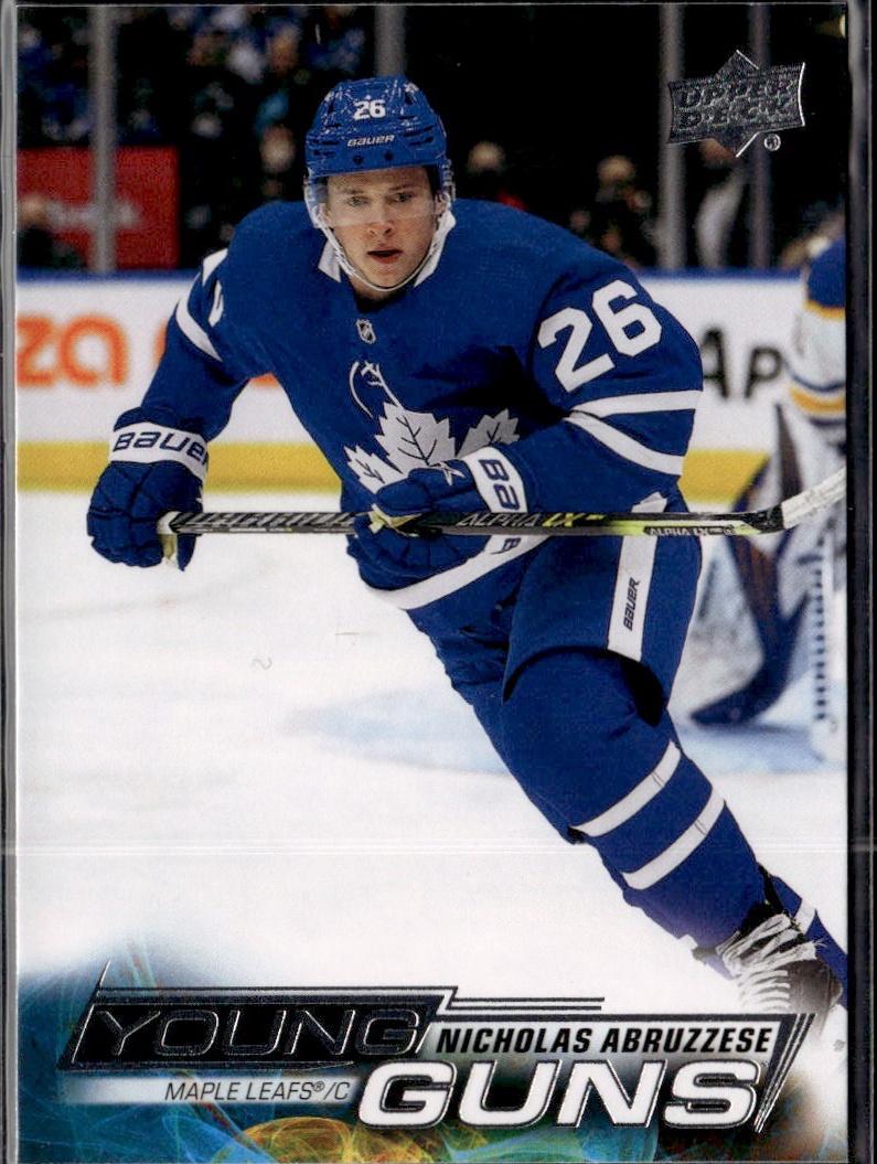 2022-23 Upper Deck Series 1 Hockey Base Young Guns #234 Toronto Maple Leafs (Nicholas Abruzzese)