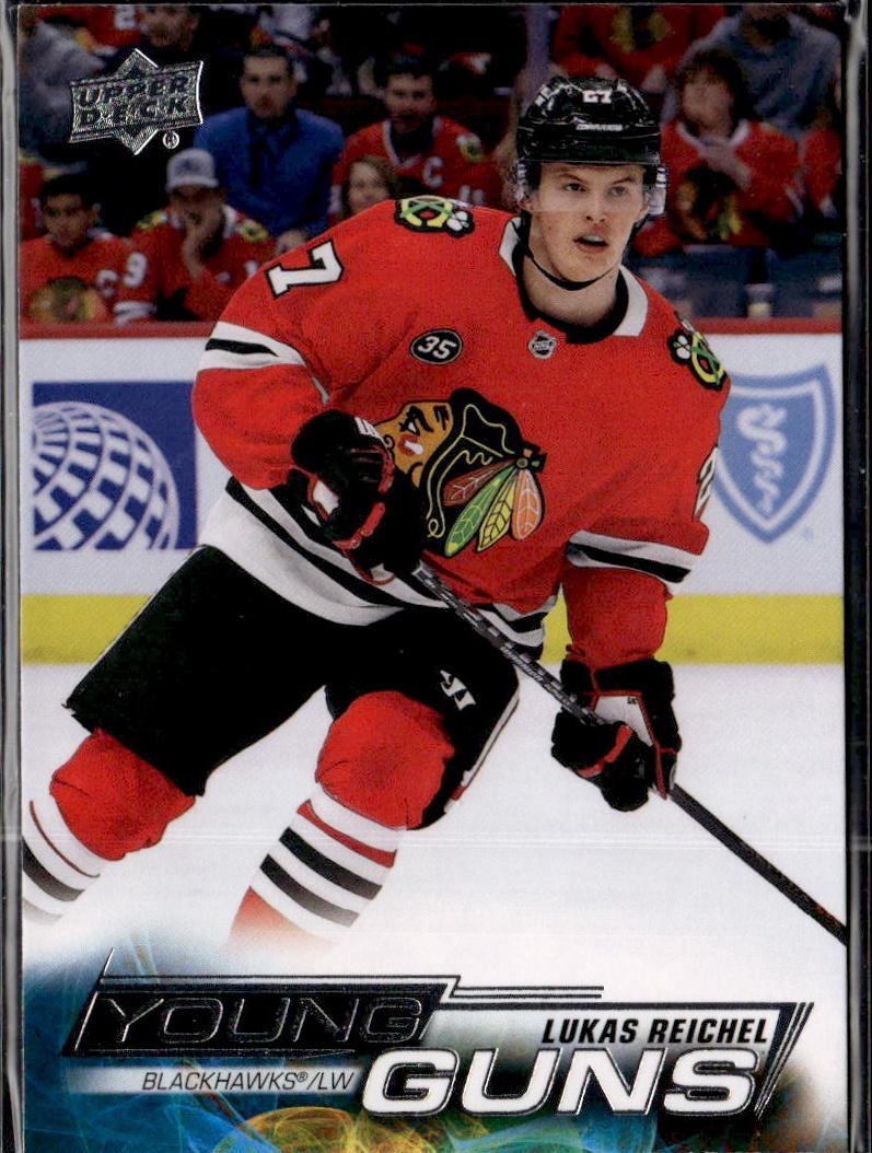 2022-23 Upper Deck Series 1 Hockey Base Young Guns #235 Chicago Blackhawks (Lukas Reichel)