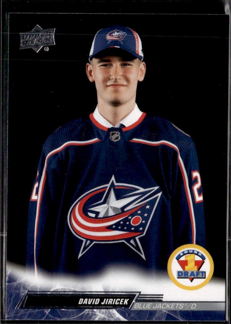 2022-23 Upper Deck Extended Series Hockey Base #731 Columbus Blue Jackets (David Jiricek)