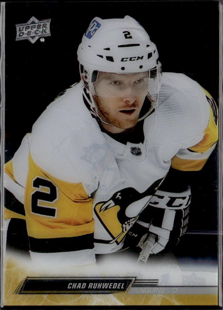 2022-23 Upper Deck Extended Series Hockey Base Clear Cut #609 Pittsburgh Penguins (Chad Ruhwedel)