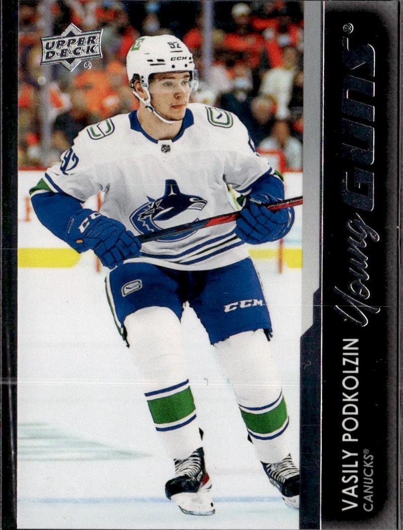 2021-22 Upper Deck Series 2 Hockey Base Young Guns #481 Vancouver Canucks (Vasily Podkolzin)
