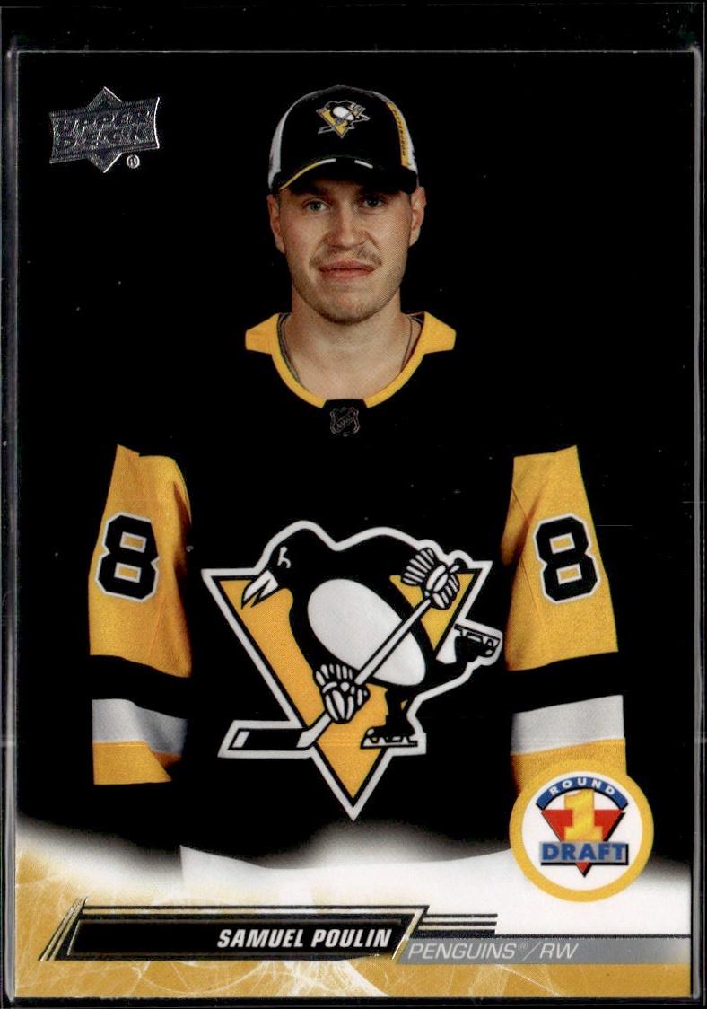 2022-23 Upper Deck Extended Series Hockey Base #738 Pittsburgh Penguins (Samuel Poulin)