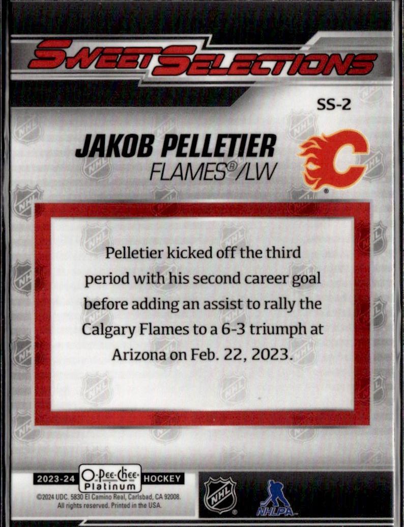 2023-24 O-Pee-Chee Platinum Hockey Base Sweet Selections #SS-2 Calgary Flames (Jakob Pelletier)