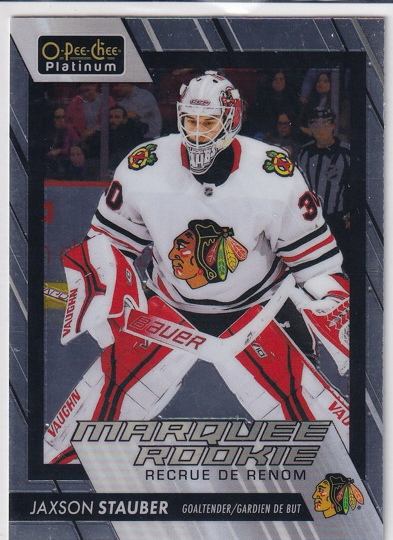 2023-24 O-Pee-Chee Platinum Hockey Base - Marquee Rookie #252 Chicago Blackhawks (Jaxson Stauber)