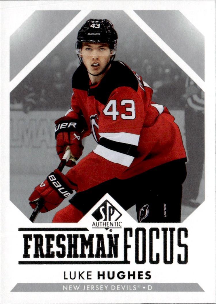 2023-24 SP Authentic Hockey Freshman Focus #FF-12 New Jersey Devils (Luke Hughes)