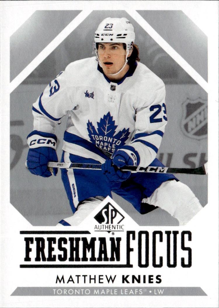 2023-24 SP Authentic Hockey Freshman Focus #FF-6 Toronto Maple Leafs (Matthew Knies)