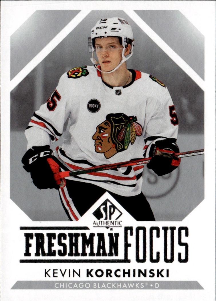 2023-24 SP Authentic Hockey Freshman Focus #FF-9 Chicago Blackhawks (Kevin Korchinski)