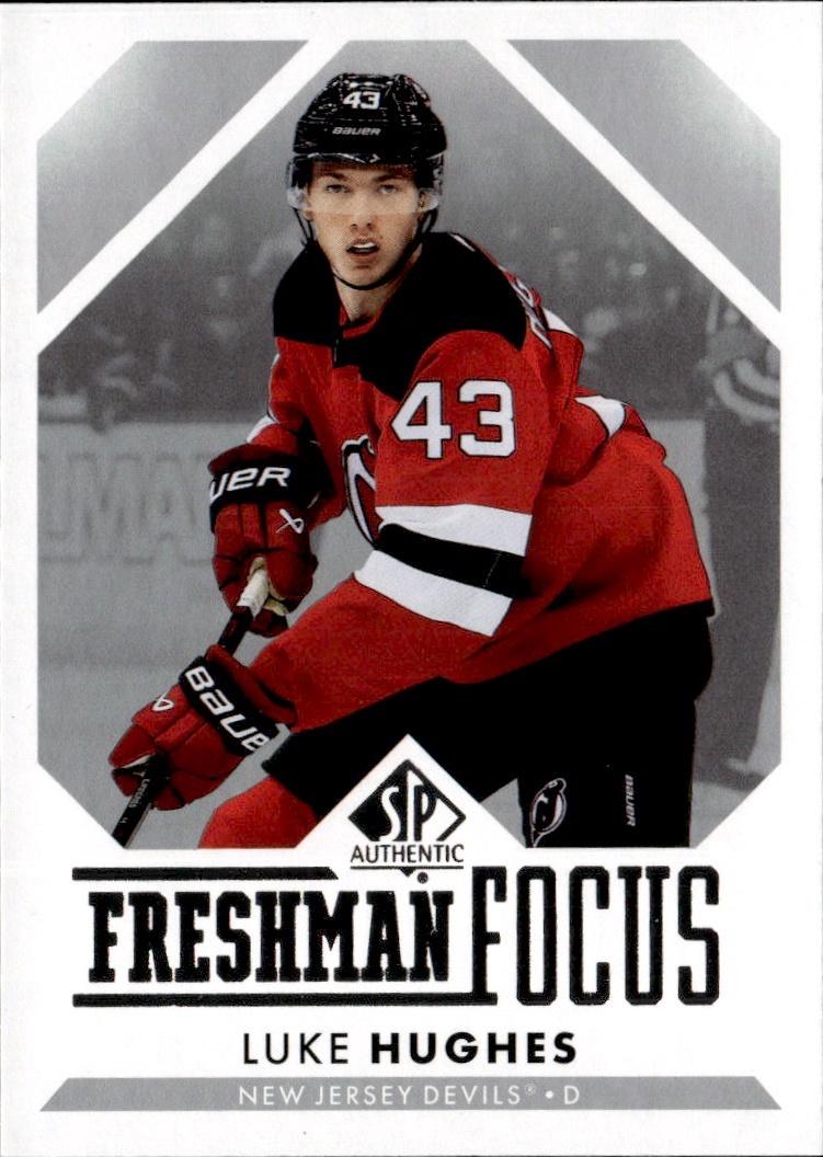 2023-24 SP Authentic Hockey Freshman Focus #FF-12 New Jersey Devils (Luke Hughes)