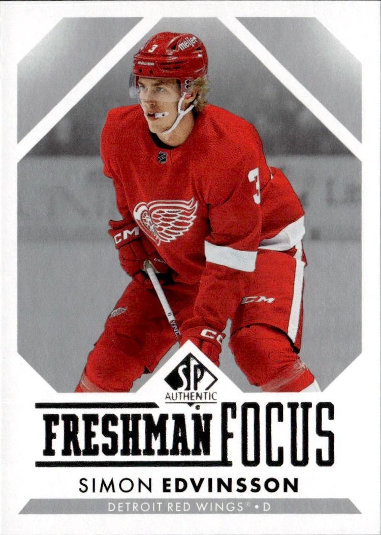 2023-24 SP Authentic Hockey Freshman Focus #FF-4 Detroit Red Wings (Simon Edvinsson)