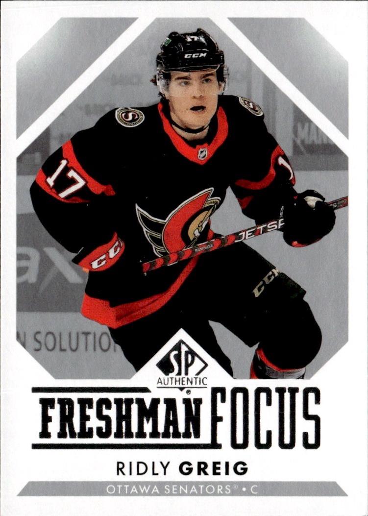 2023-24 SP Authentic Hockey Freshman Focus #FF-18 Ottawa Senators (Ridly Greig)