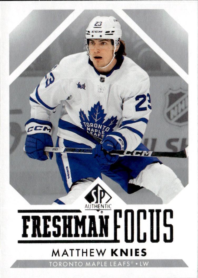 2023-24 SP Authentic Hockey Freshman Focus #FF-6 Toronto Maple Leafs (Matthew Knies)