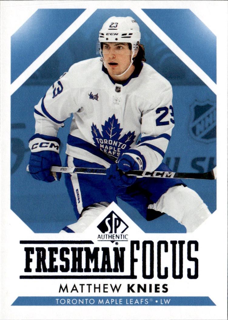 2023-24 SP Authentic Hockey Freshman Focus Blue #FF-6 Toronto Maple Leafs (Matthew Knies)