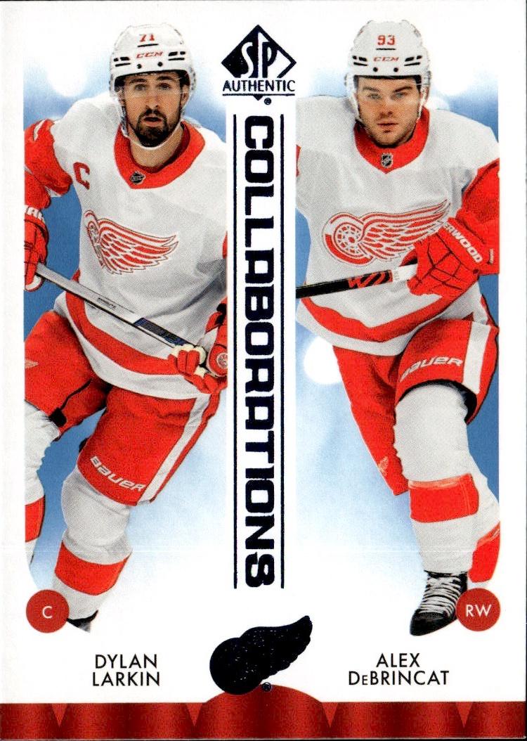 2023-24 SP Authentic Hockey Collaborations Blue #C-8 Detroit Red Wings (Dylan Larkin / Alex DeBrincat)
